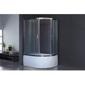 Душевой угол Royal Bath RB8120BK-C-CH-L (матовое) левый